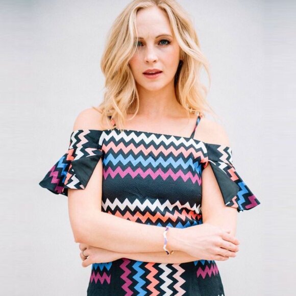 NWT MSGM Chevron Cold-Shoulder Mini Dress ASO Candice King - Picture 9 of 12